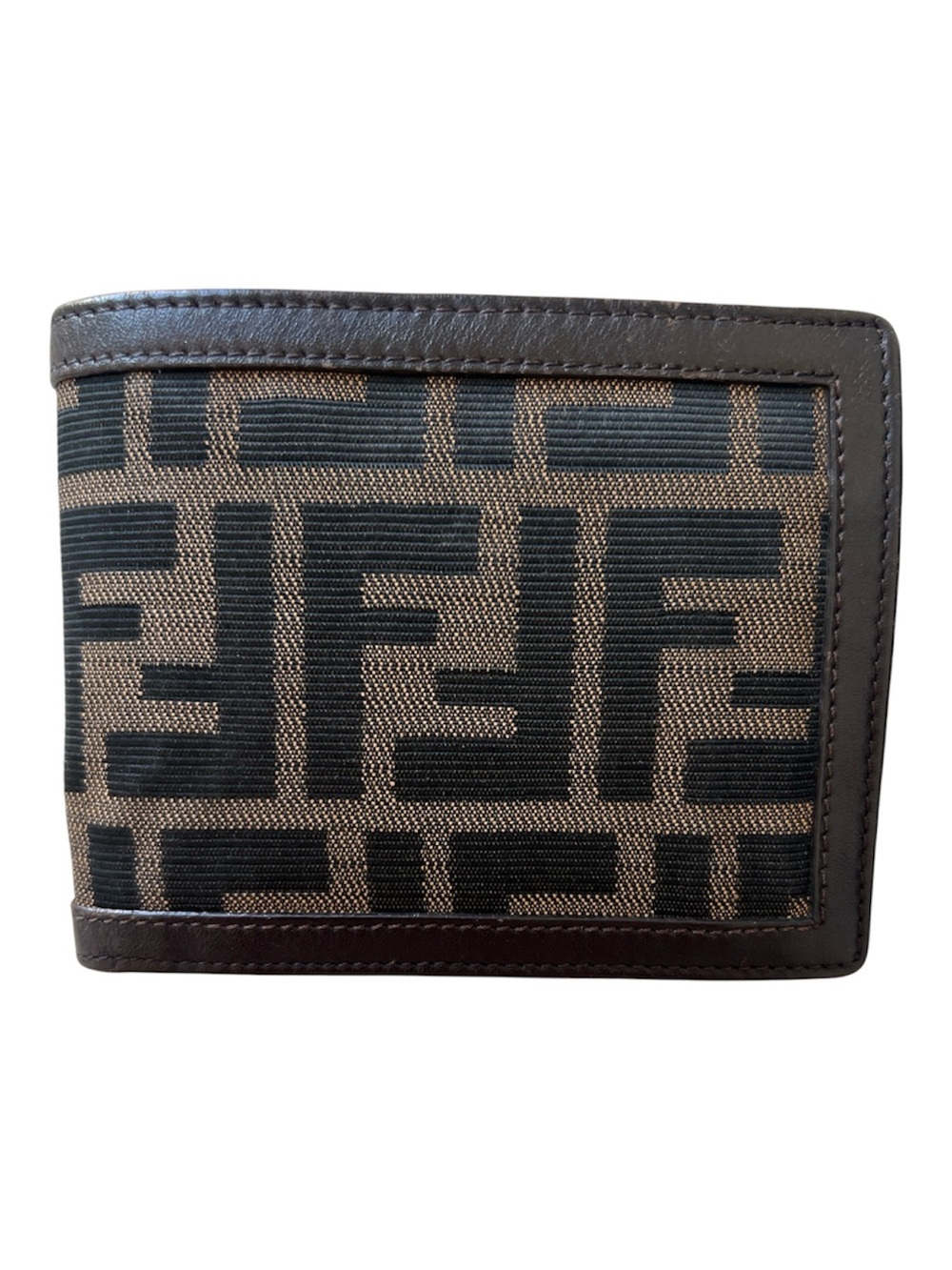 Fendi Zucca FF Logo Wallet Canvas